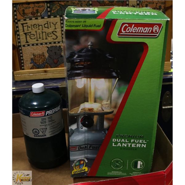 NEW COLEMAN PREMIUM DUAL FUEL LANTERN +PROPANE
