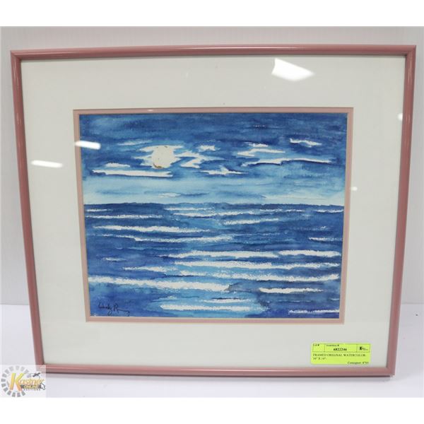 FRAMED ORIGINAL WATERCOLOR- 16" X 14"-