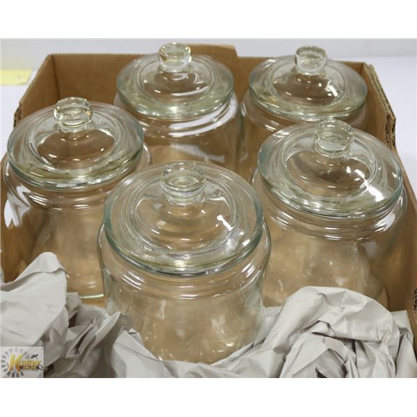 IKEA  LARGE GLASS STORAGE JARS- (5)