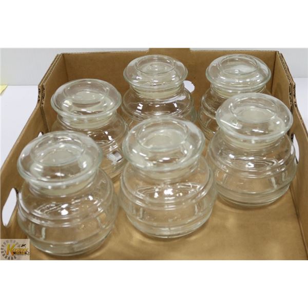 IKEA LARGE GLASS STORAGE JARS- (6)