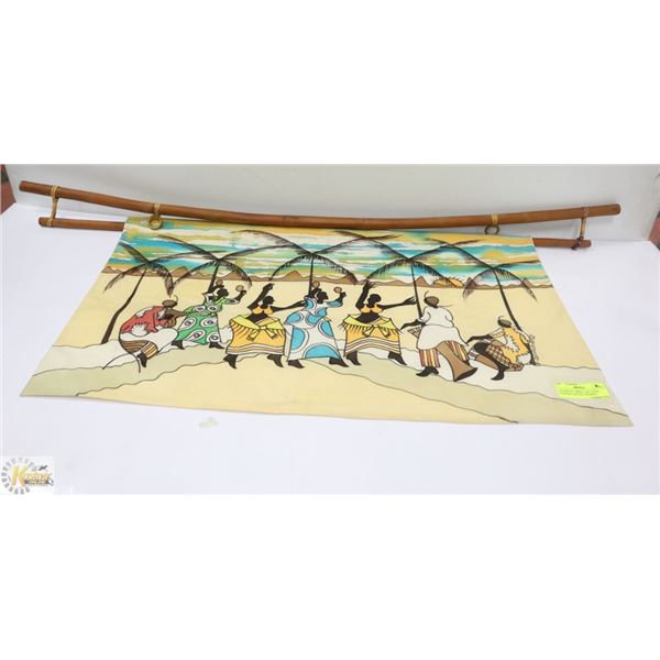 AUTHENTIC TRIBAL ART HAND PAINTED CANVAS 7 WOMEN"