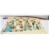 Image 1 : AUTHENTIC TRIBAL ART HAND PAINTED CANVAS "4 WOMEN