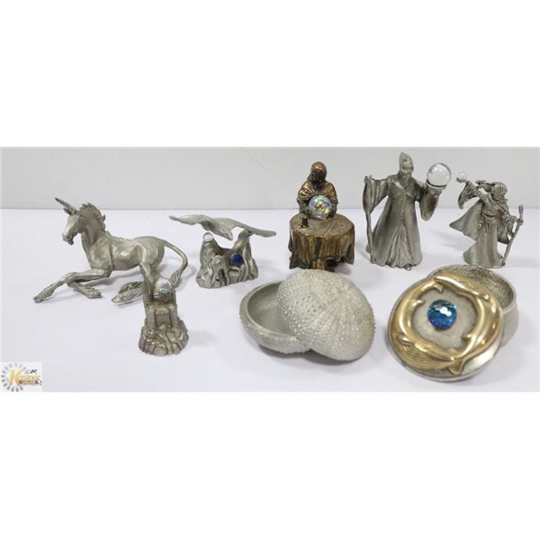 PEWTER FIGURINES & MISC. ASSORTED LOT