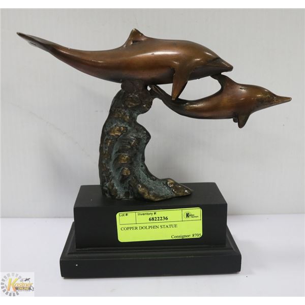 COPPER DOLPHIN STATUE