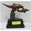 Image 1 : COPPER DOLPHIN STATUE