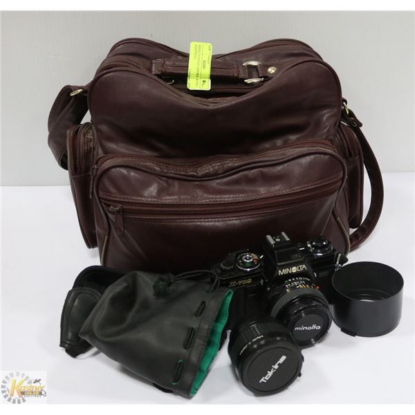 MINOLTA X700 SLR CAMERA WITH 3 ADDITIONAL