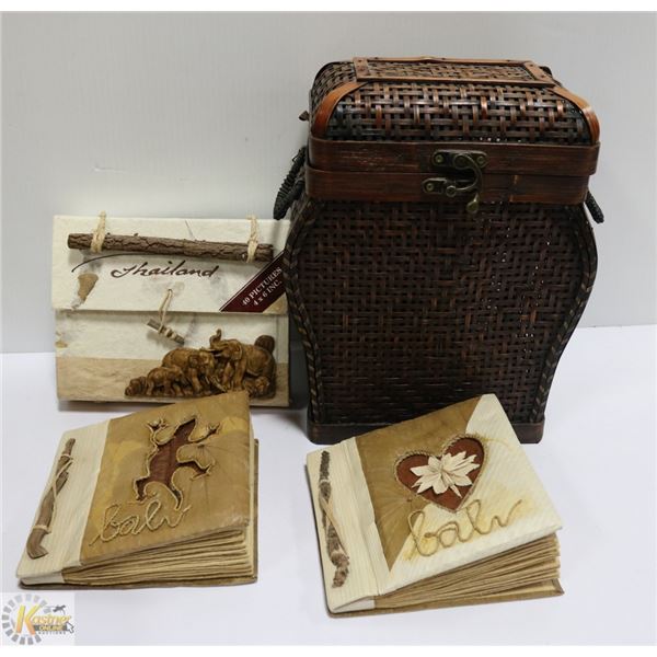 PRIMITIVE HANDMADE PAPER PHOTO ALBUMS & MISC.