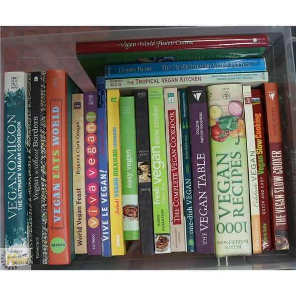 VEGAN COOK BOOKS- ASSORTED BOX LOT