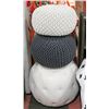 Image 1 : THREE SHOWHOME ROUND STOOL/CUSHIONS