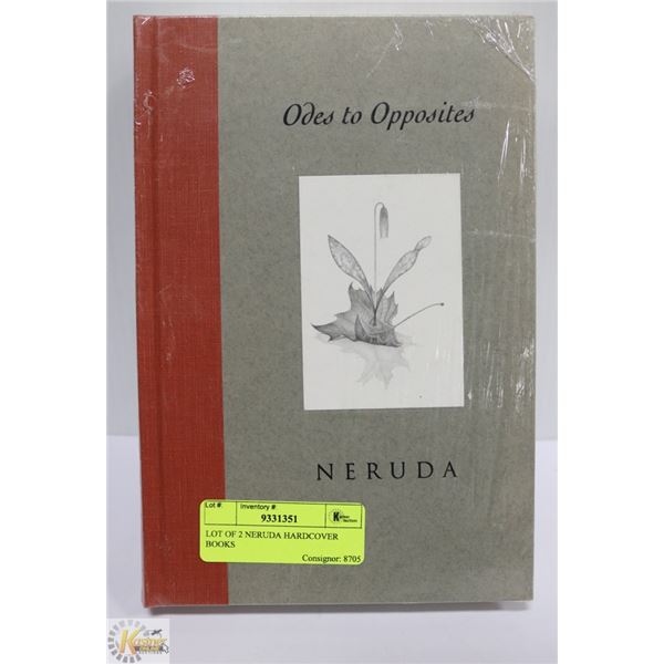LOT OF 2 NERUDA HARDCOVER BOOKS