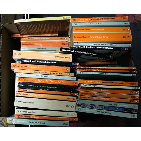 VINTAGE "PENGUIN BRAND" PAPERBACKS- LOT OF 80