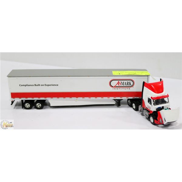 ALL METAL 18 WHEELER TRUCK, 13 INCHES LONG