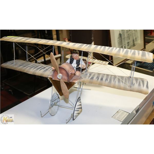 VINTAGE FOLK ART BIPLANE