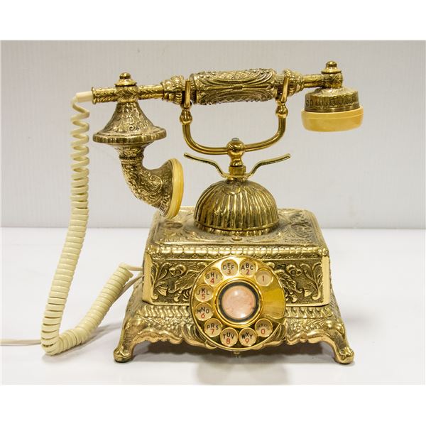 BRASS COLOR ROTARY PLUG IN TELEPHONE