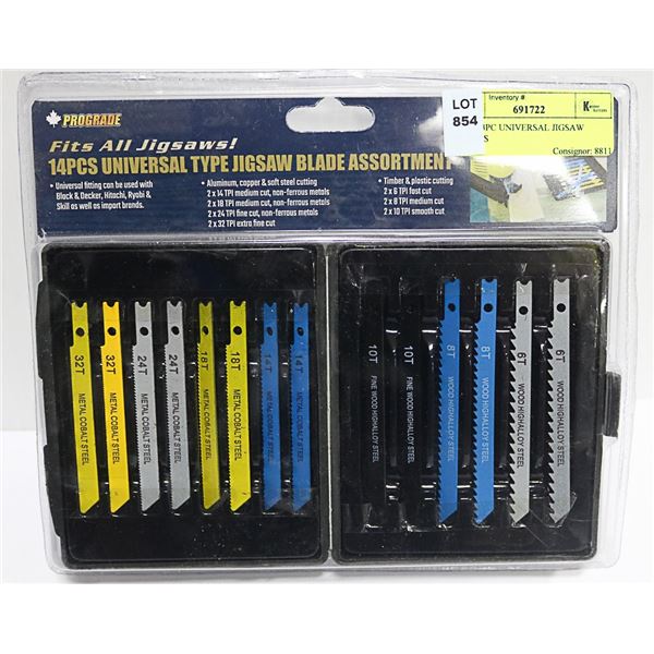NEW 14PC UNIVERSAL JIGSAW BLADES