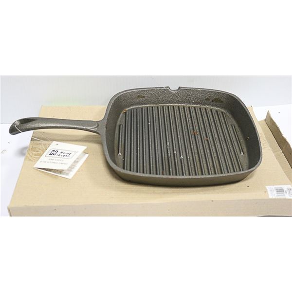 NEW 9" X 9" SQUARE CAST IRON GRIDDLE
