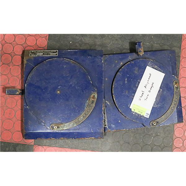 WHEEL ALIGNMENT TURN GAUGES