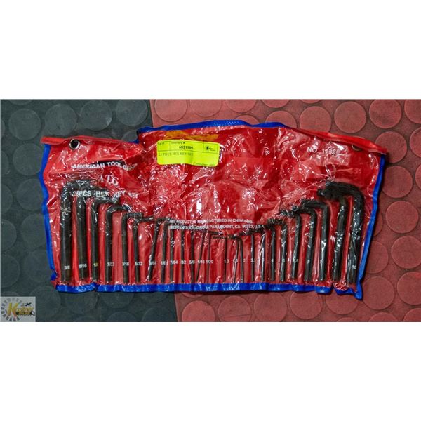 25 PIECE HEX KEY SET