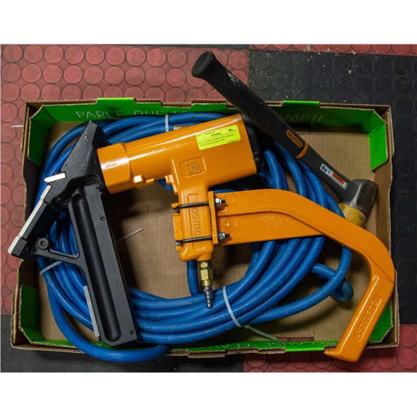 BOSTITCH FLOORING PNEAMATIC TOOL NAILER AND 45FT