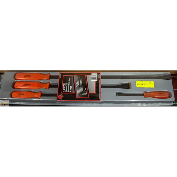 BRICO 4 PEICE PRY BAR SET