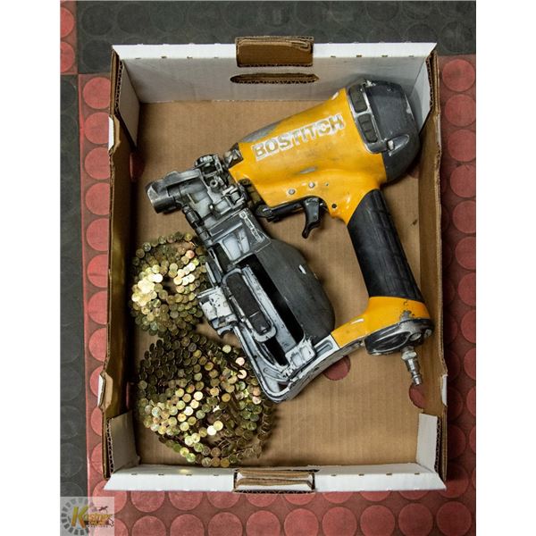 BOSTITCH COIL ROOFING AIR NAILER WITH THREE COILS