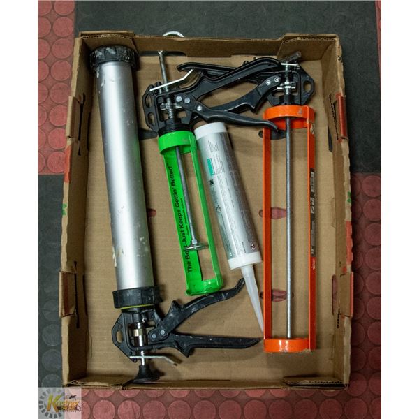 FLAT WITH 3 PROFESSIONAL GRADE CAULKING GUNS -