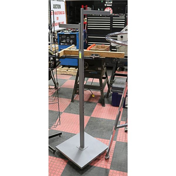 GREY METAL RETAIL CLOTHES RACK