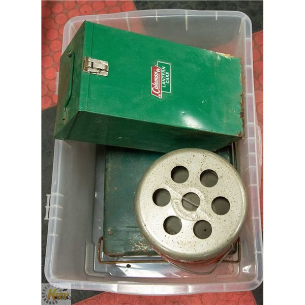 COLEMAN METAL LANTERNS- ASSORTED LOT OF 3