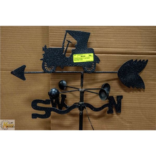 ANTIQUE MODEL T CAST IRON WEATHER VANE