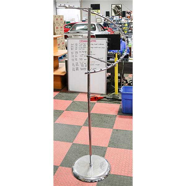 SILVER RETAIL CLOTHING RACK