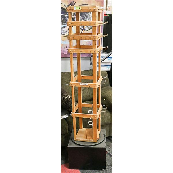 ROTATING RETAIL WOODEN RACK