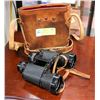 Image 1 : VINTAGE BINOCULARS 8 X 40 W/ COMPASS IN LEATHER