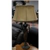 Image 2 : MARBLE & CAST METAL EXECUTIVE TABLE LAMP 34" TALL