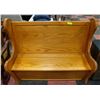 Image 1 : OAK CHURCH PEW BENCH HIGH BACK