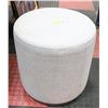 Image 1 : SHOWHOME ROUND GREY OTTOMAN
