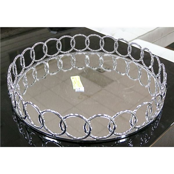 SHOWHOME GLASS CENTERPIECE METAL AND MIRROR