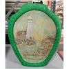 Image 1 : LARGE GREEN COASTAL SCENE VASE DONE IN A SPAINISH