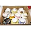 Image 1 : FLAT OF TEA  CUPS AND SAUCERS