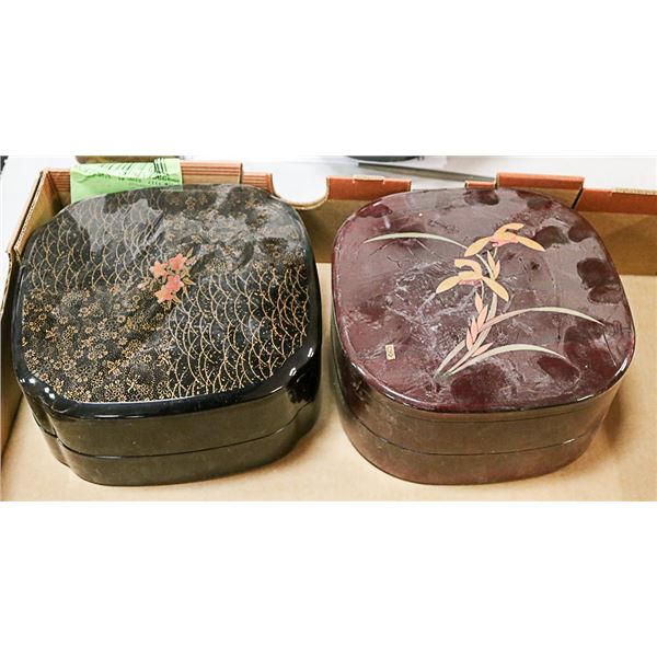 FLAT OF SUSHI PLASTIC BENTO STYLE BOXES