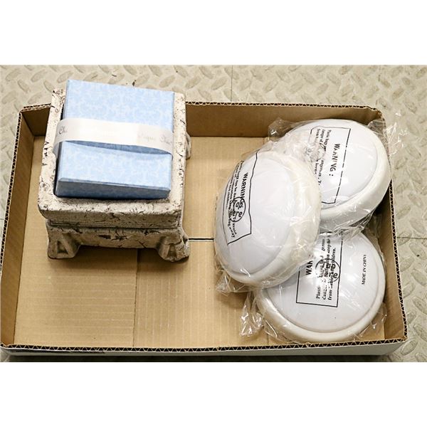 CANDLE LOT WITH PRESS LAMPS