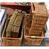 Image 1 : WICKER BASKETS- ASSORTED SIZE/SHAPE- LOT
