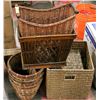 Image 1 : WICKER BASKETS- ASSORTED SIZE/SHAPE- LOT