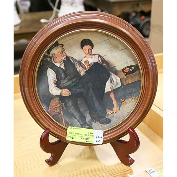 NORMAN ROCKWELL COLLECTORS PLATE FRAMED