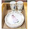 Image 1 : VINTAGE BLUE BOY AND GIRL PLATES AND MUGS TOGETHER