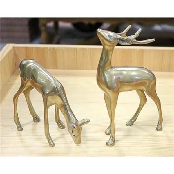VINTAGE BRASS DEER