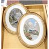 Image 1 : OVAL VINTAGE NEEDLE POINT PICTURES TOGETHER