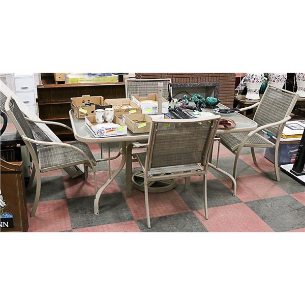 OUTDOOR PATIO SET WITH FOUR CHAIRS