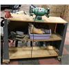 Image 1 : CROWN ELECTRIC BENCH GRINDER AND TABLE LOT