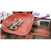 Image 1 : YARDWORKS WHEEL BARROW WITH ASSORTED YARD TOOLS