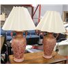 Image 1 : TWO MATCHING PITCHER STYLE LAMPS 33" INCHES TALL